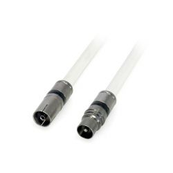 Prolongador coaxial CEI M-H compresion BLANCO 1,5 m Televes