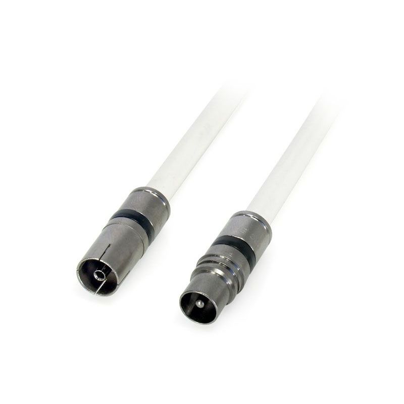 Prolongador coaxial CEI M-H compresion BLANCO 1,5 m Televes