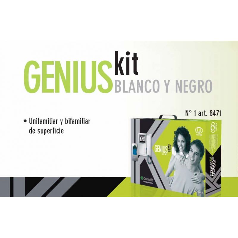 Kit Video portero Blanco y negro Comelit Unifamiliar y bifamiliar de superficie