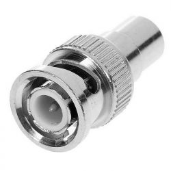 Conector BNC macho a RCA hembra