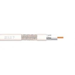 Câble coaxial acier-cuivré aluminium Class A 1GHz blanc PVC (bobine 100m)