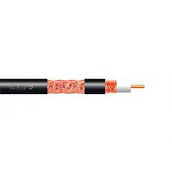 Câble coaxial cuivre-cuivre CXT noir PVC (bobine 100m)