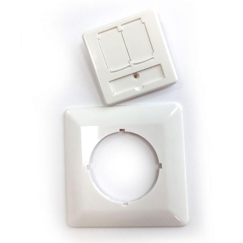 White Embroider RJ45 Jack