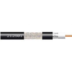 Coaxial Cable T-100 PE EN 50117-2-5 Class A B 100 0.82 16PAtC Ø 1.13/4.8/6.6mm Black 250m