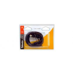 Chicote Coaxial Macho-Fêmea Preto CEI 1,5m (Blister T1) Televes