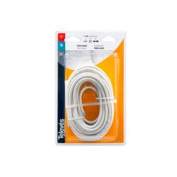 Cabo Coaxial Ø6,6mm PVC Branco 10m (Blister G) Televes