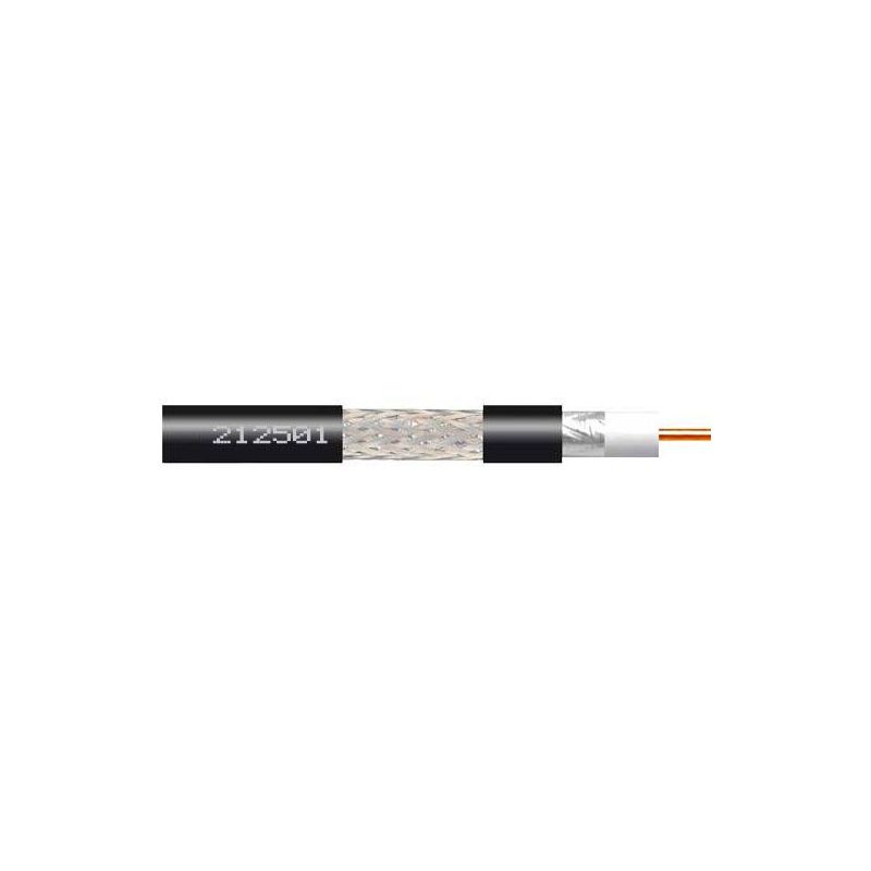 Cable Coaxial T100 Cu/Al Ø1,13/4,7/6,6mm. PE Negro. Bobinas de 250m