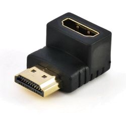 Male-female HDMI adapter L-90 output down