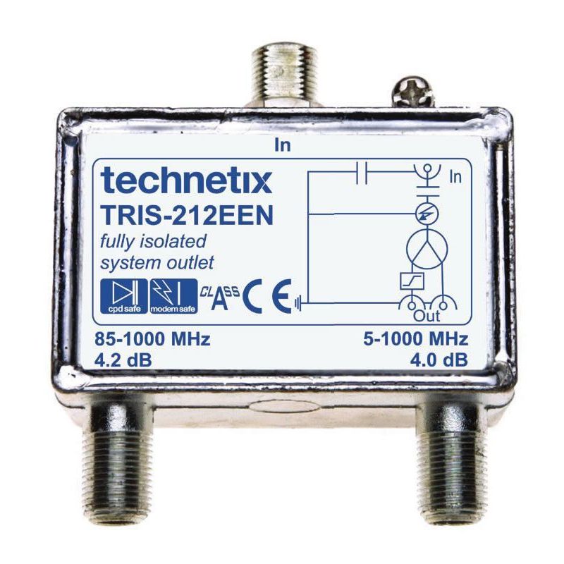 Galvanic Isolator 2 Outputs 1 MHz 4.2dB 85-1000, 5-1000 MHz 4.0 dB. TRIS-212EEN