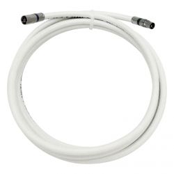 Extensão coaxial com conectores IEC masculino - feminino Branco 3m Televes