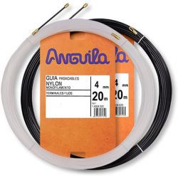 Pasacables Fijo Flexible Nylon 4mm Negro 20m Anguila