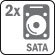 2 disques durs SATA (max. 10 To/HDD)